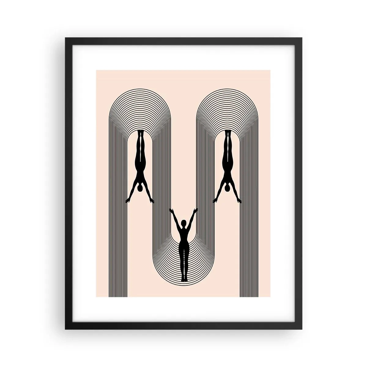 Plagát v čiernom ráme - Hore nohami - 40x50 cm