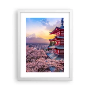 Plagát v bielom ráme - Podstata japonského ducha - 30x40 cm