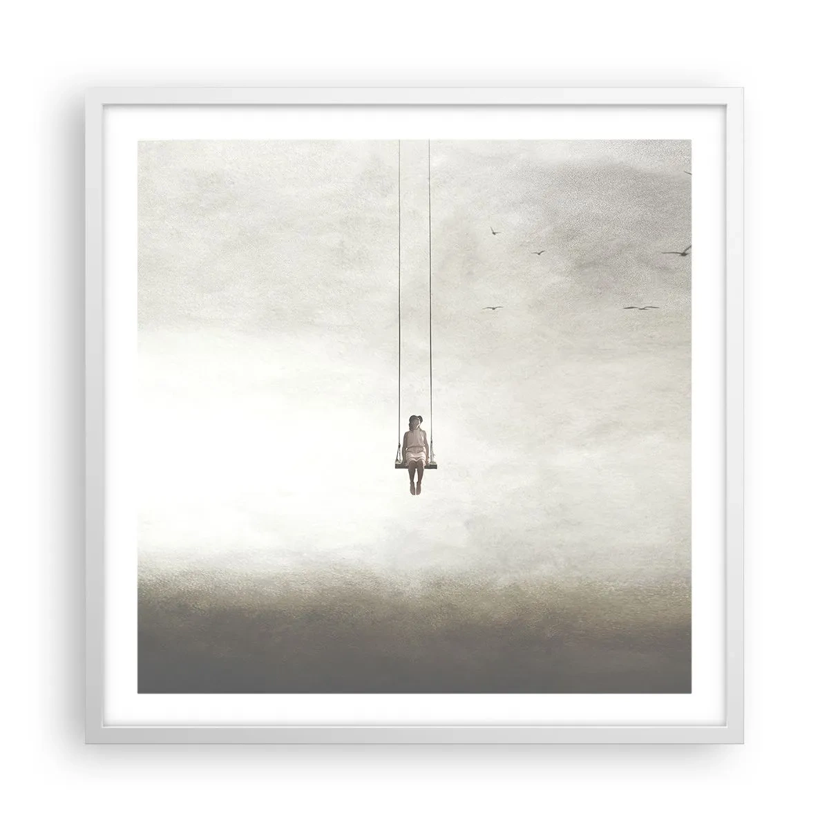 Plagát v bielom ráme - Dieťa v nás - 60x60 cm