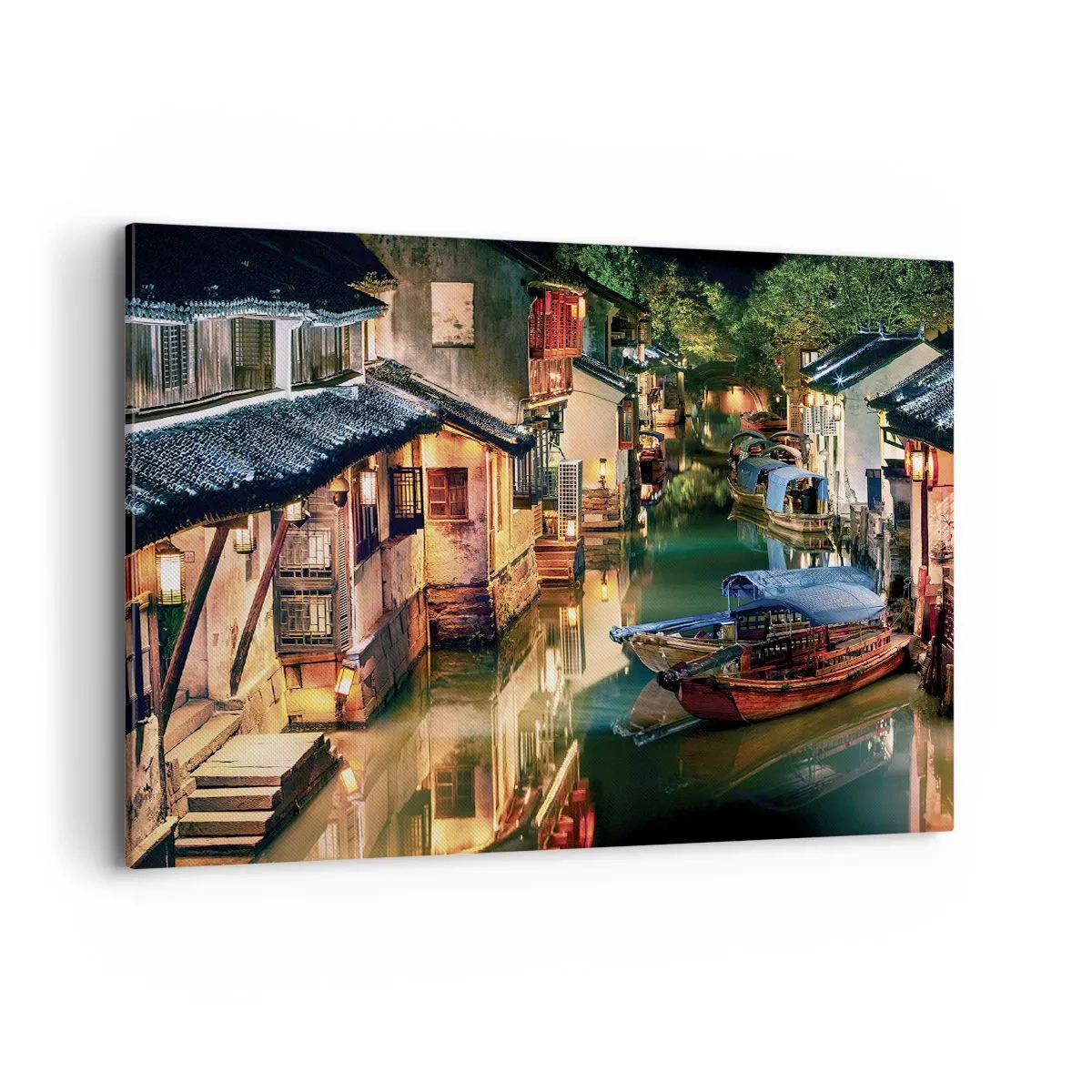 Obraz na plátne - Večer na čínskej ulici - 100x70 cm