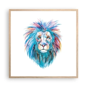 Plagát v ráme zo svetlého duba - Elektrizujúca aura - 60x60 cm