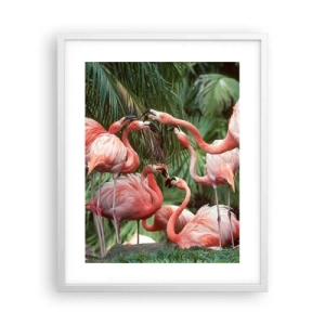 Plagát v bielom ráme - Popoludňajšie klebety - 40x50 cm