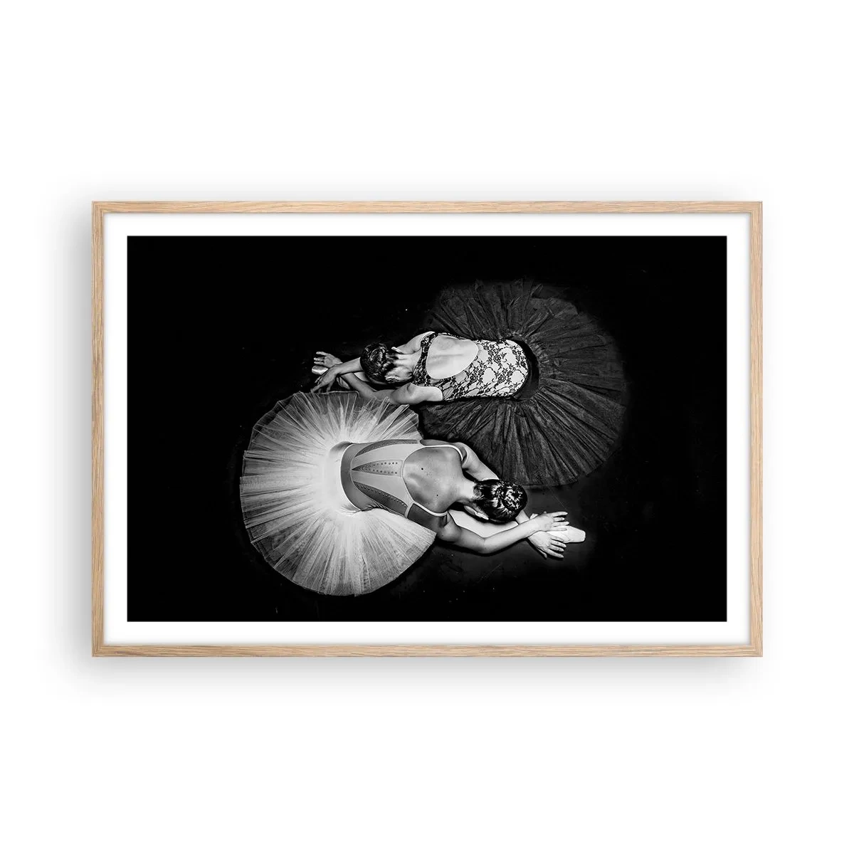Plagát v ráme zo svetlého duba - Jin a jang – ideálna rovnováha - 91x61 cm
