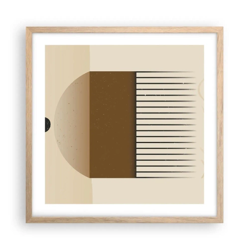 Plagát v ráme zo svetlého duba - Rôzne stavy - 50x50 cm