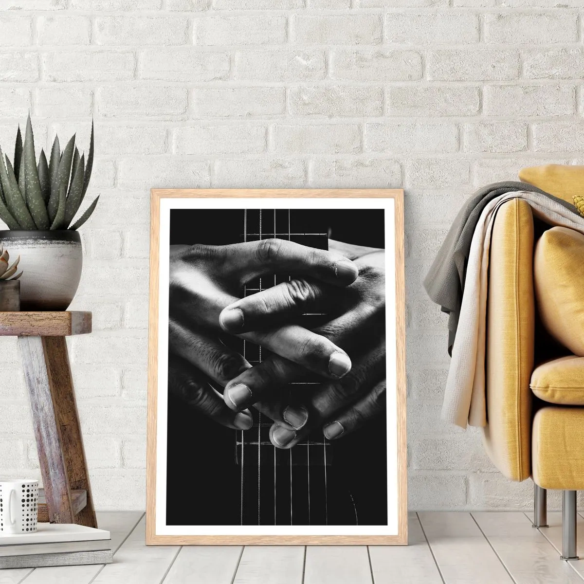 Plagát v ráme zo svetlého duba - Umelcova modlitba - 61x91 cm