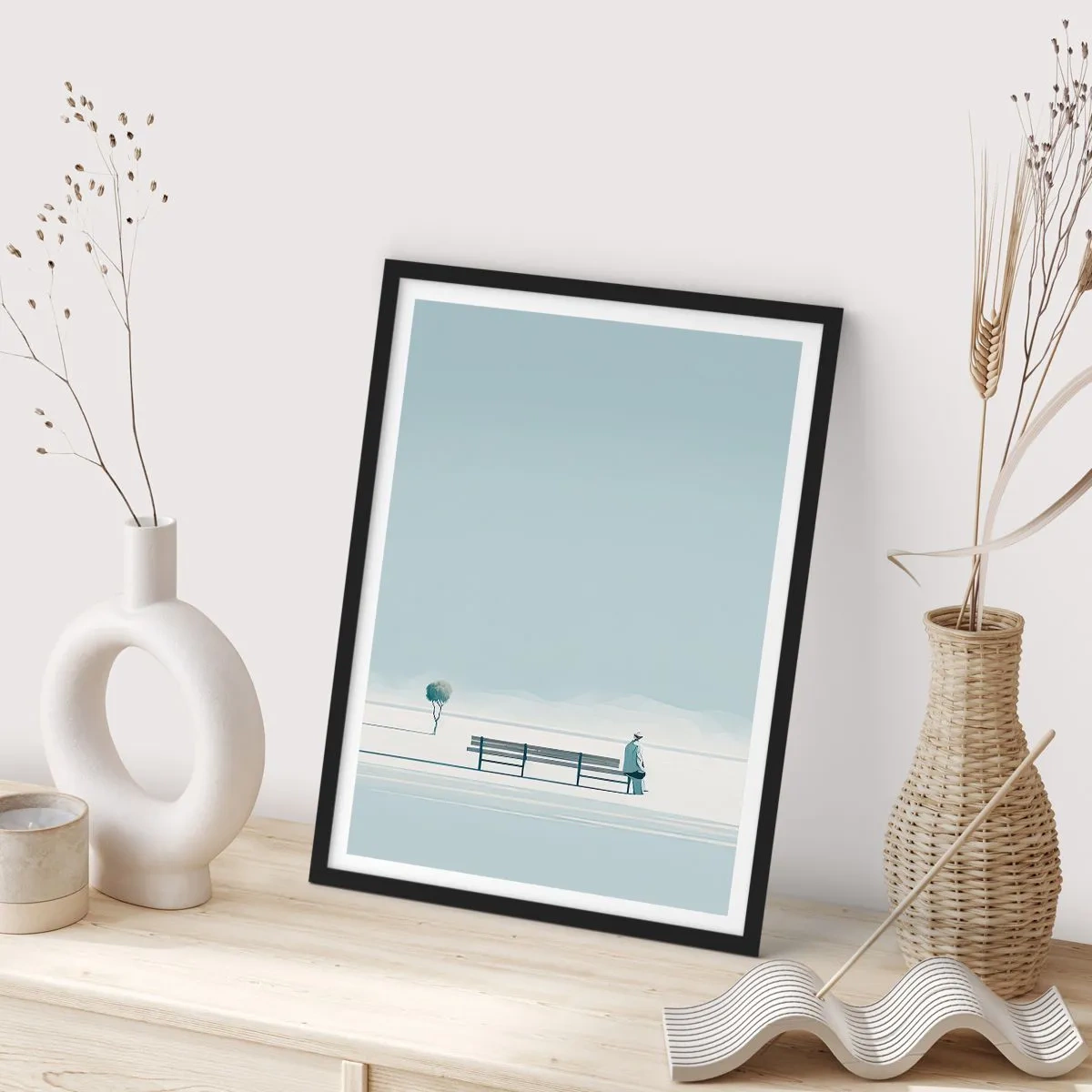 Plagát v čiernom ráme - Áno, čakám. - 40x50 cm