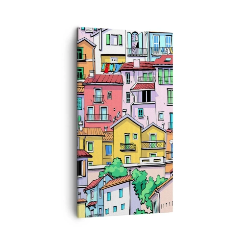 Obraz na plátne - Veselé mesto - 45x80 cm