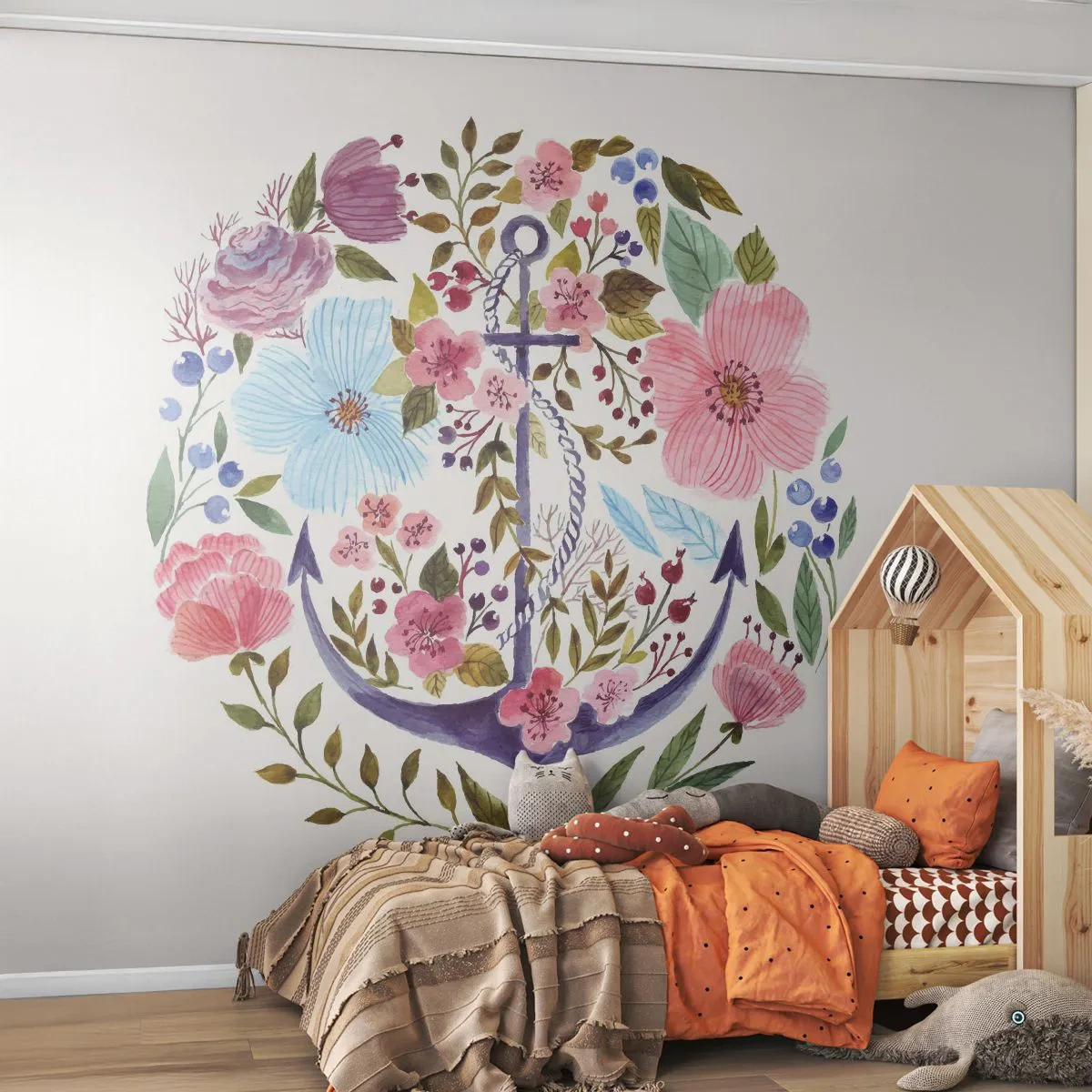 Fototapeta Premium Canvas - Námorníkov krásny sen - Kotva, Boho, Prímorské - 350x256 cm