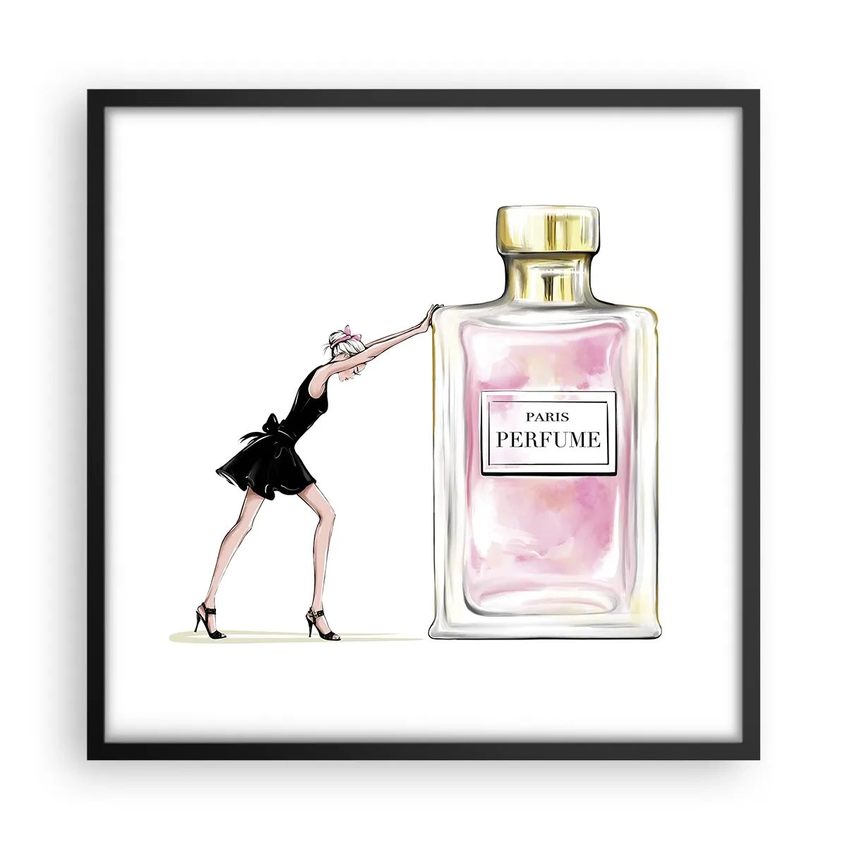 Plagát v čiernom ráme - Podstata ženskosti - 50x50 cm