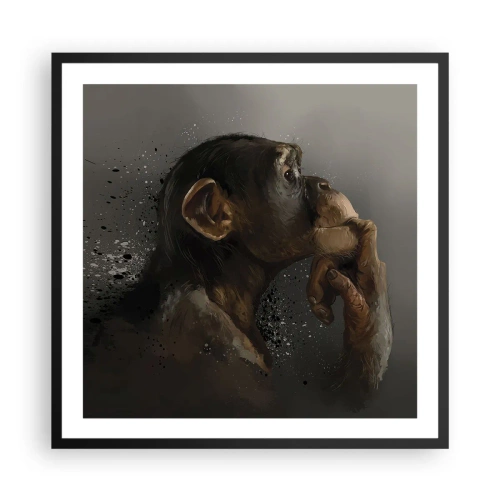 Plagát v čiernom ráme - Určite mysliteľ - 60x60 cm