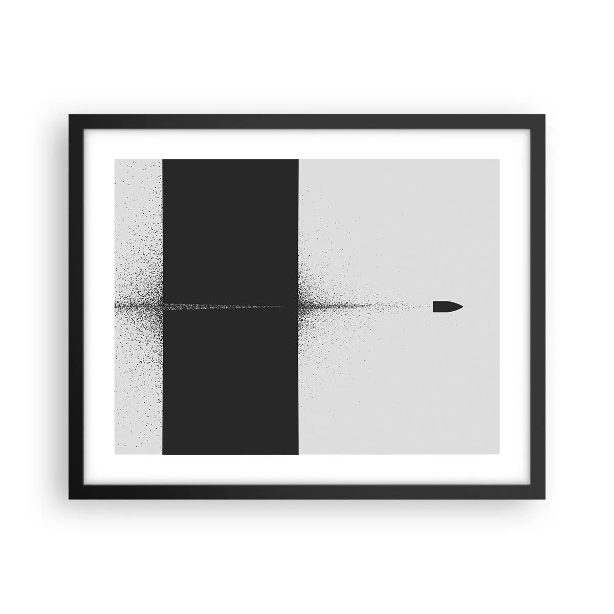 Plagát v čiernom ráme - Priamo k cieľu - 50x40 cm