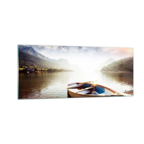 Obraz na skle - Pri veľkej a čistej vode - 100x40 cm