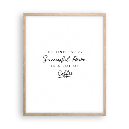 Plagát v ráme zo svetlého duba - Tajomstvo úspechu - 40x50 cm