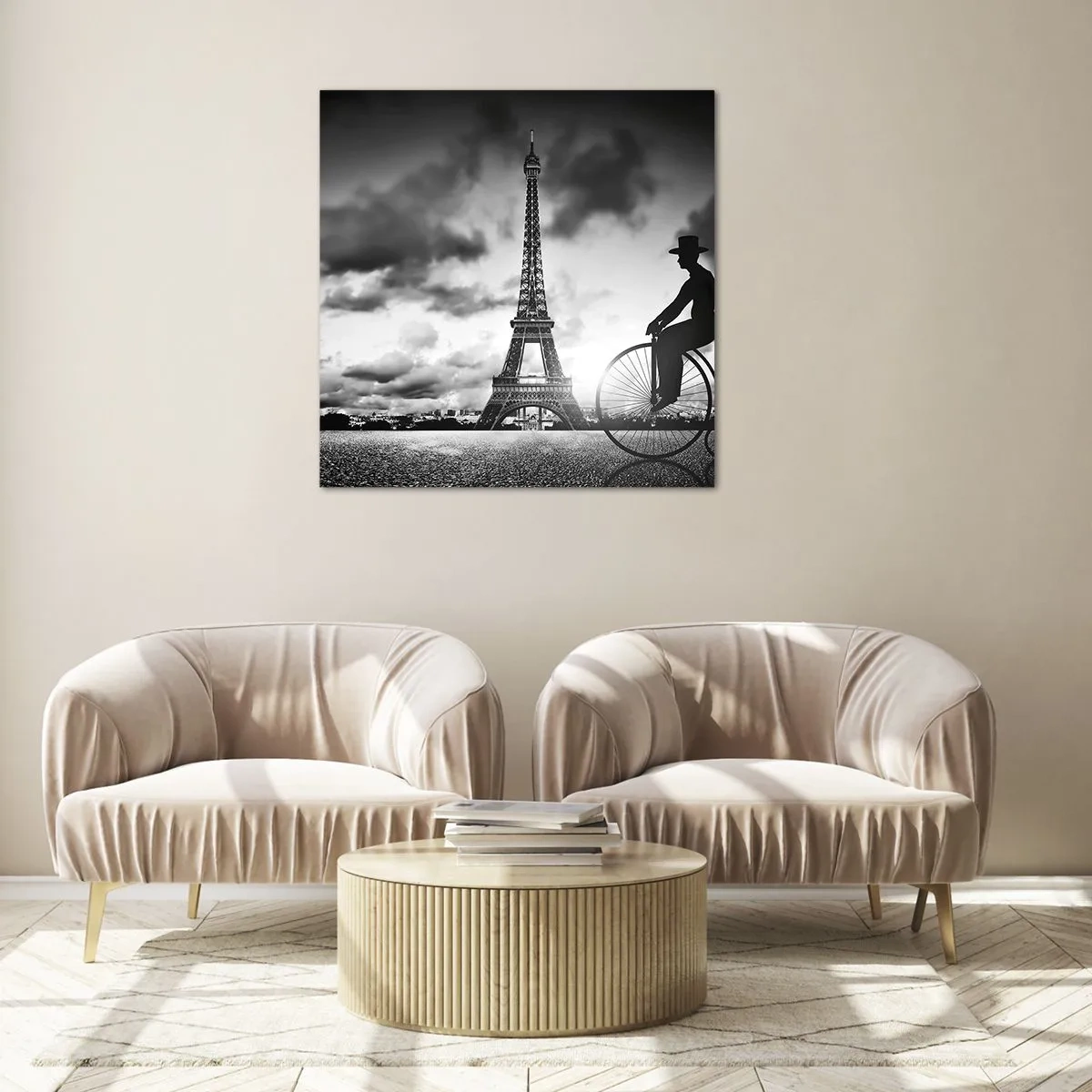 Obraz na skle - Túžba po Belle Epoque - 70x70 cm