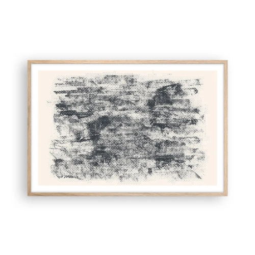 Plagát v ráme zo svetlého duba - Hmlistá kompozícia - 91x61 cm
