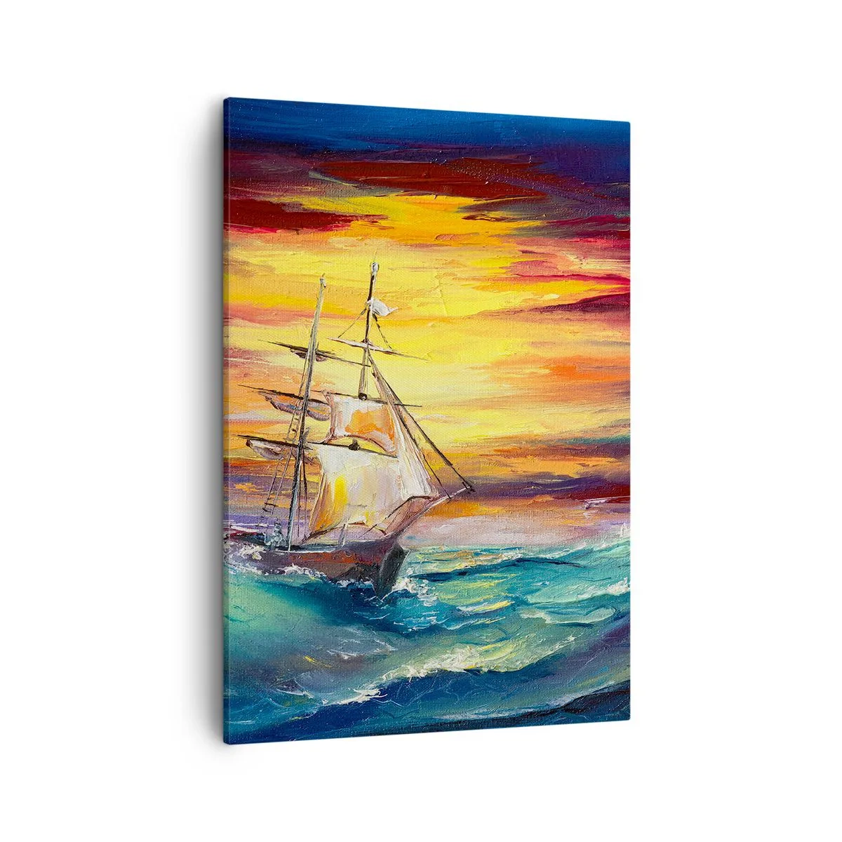Obraz na plátne - Statočne proti vlnám - 50x70 cm