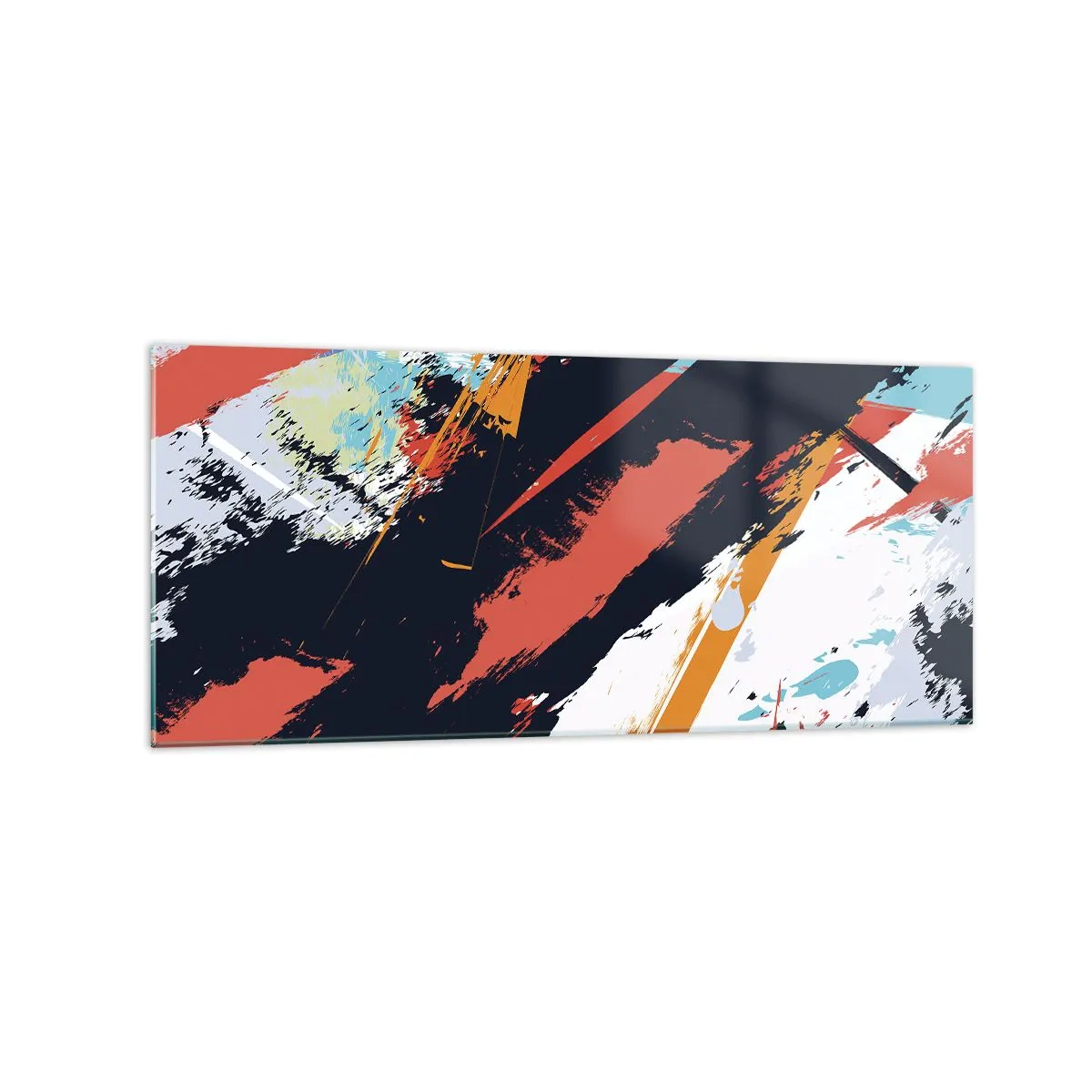 Obraz na skle - Dynamická kompozícia - 120x50 cm