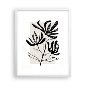 Plagát v bielom ráme - Náčrtok pre herbár - 40x50 cm