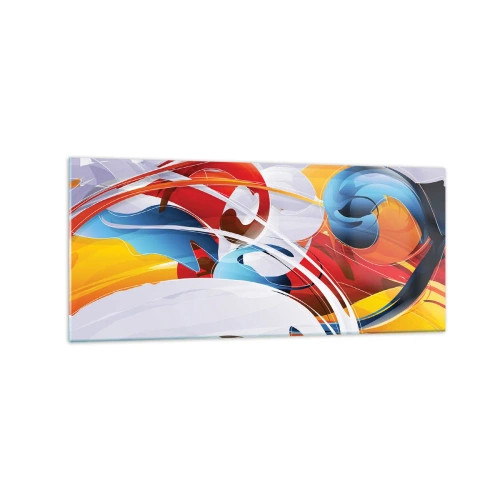 Obraz na skle - Tanec živlov - 120x50 cm