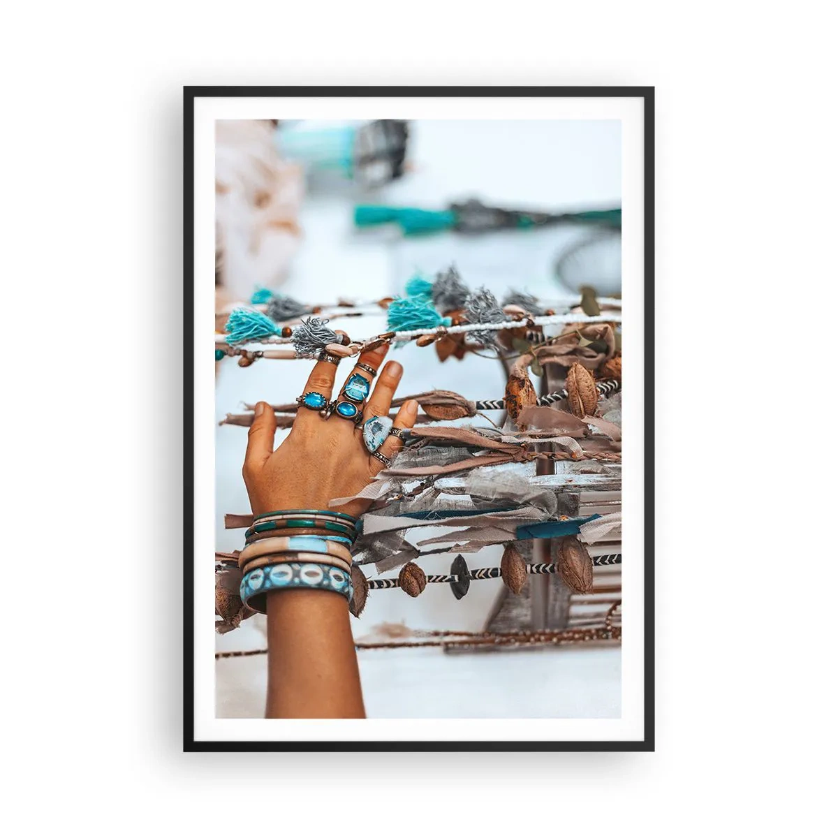 Plagát v čiernom ráme - Miestne poklady - 70x100 cm