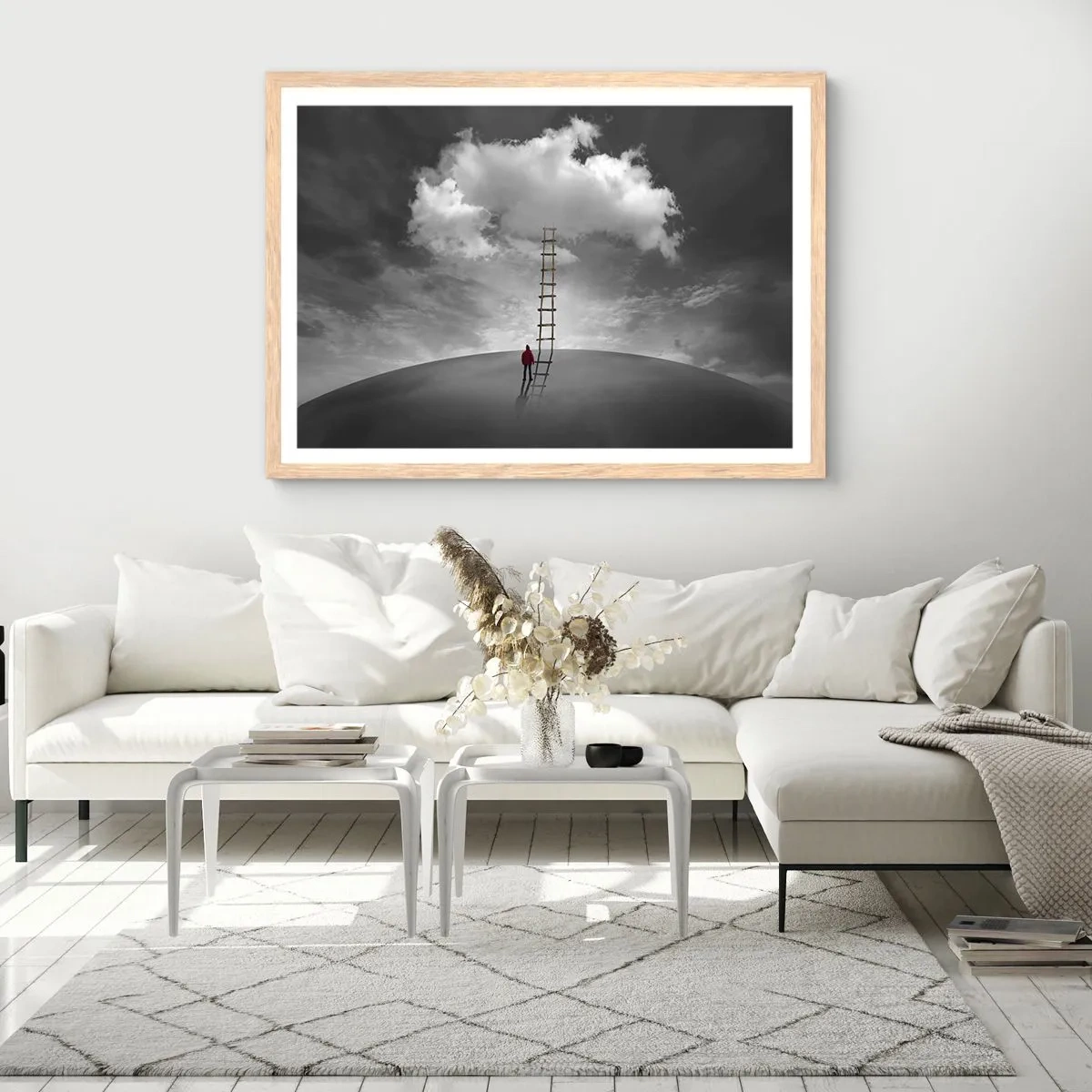 Plagát v ráme zo svetlého duba - Všetko je možné - 40x30 cm