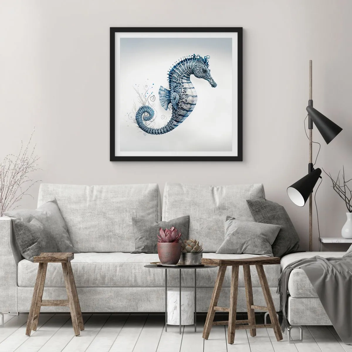 Plagát v čiernom ráme - Jemný vtip prírody - 60x60 cm