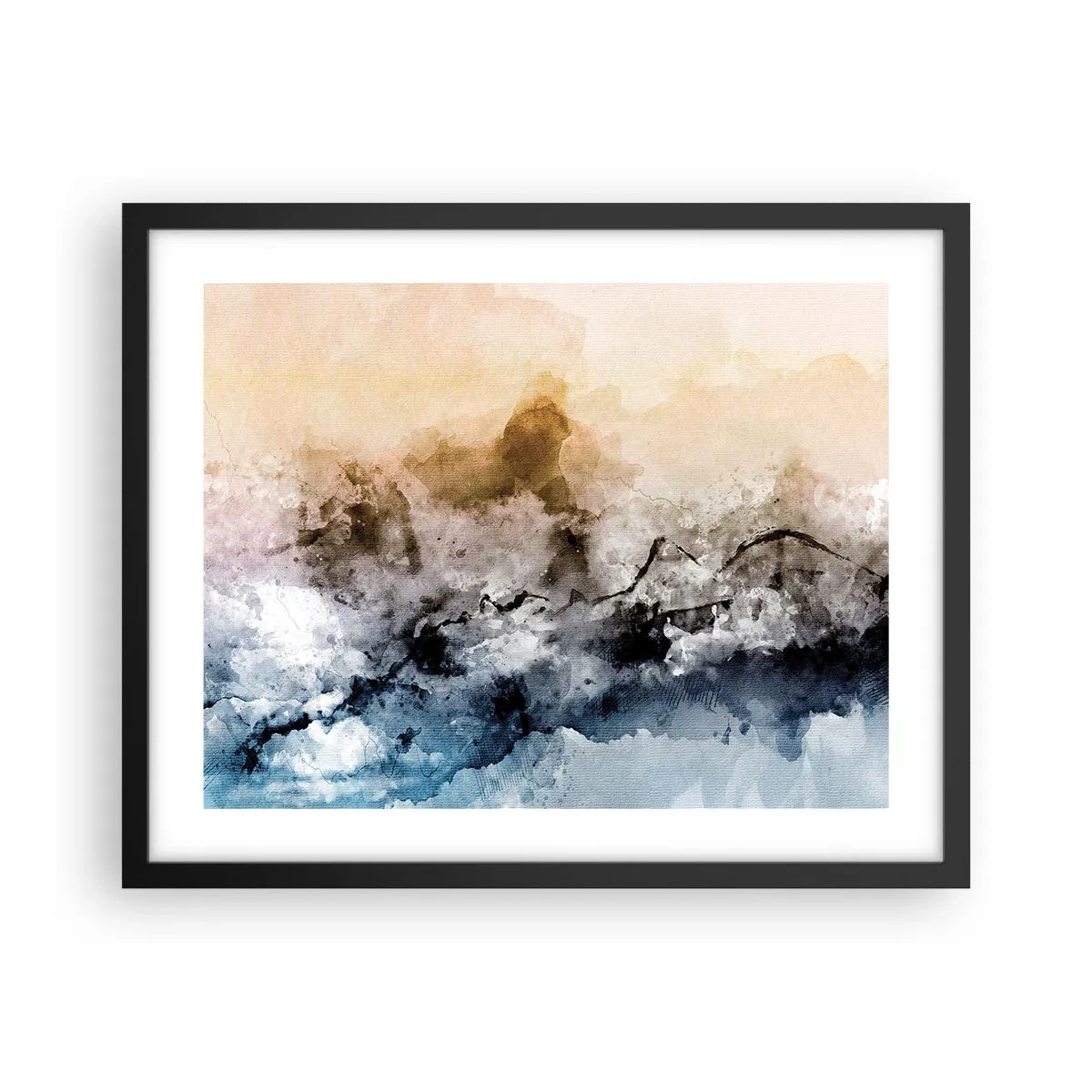 Plagát v čiernom ráme - Ponorené do mračná hmly - 50x40 cm