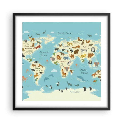 Plagát v čiernom ráme - Dobrí susedia - 50x50 cm