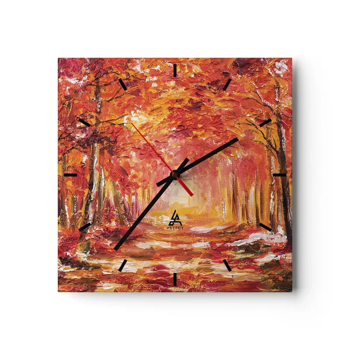 Nástenné hodiny - Medený les - 30x30 cm