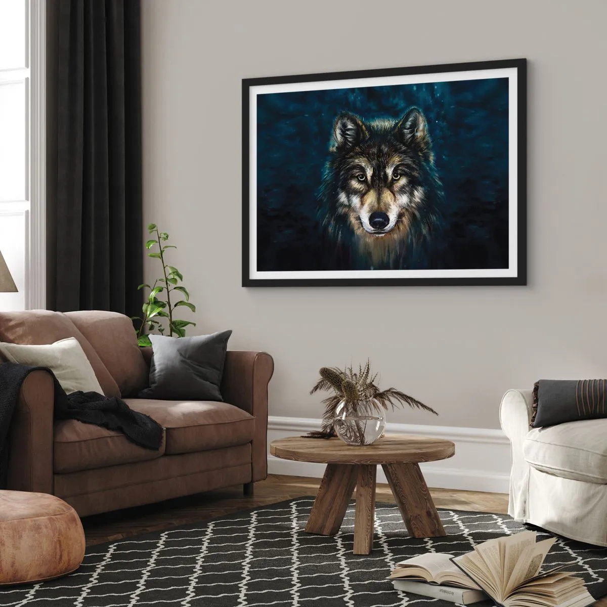Plagát v čiernom ráme - Alfa? A omega - 100x70 cm