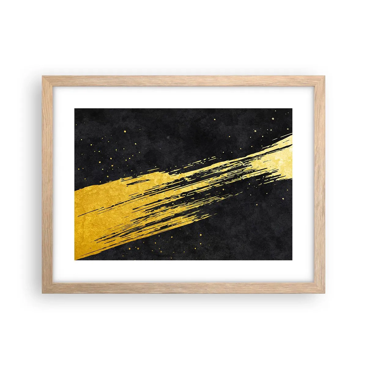 Plagát v ráme zo svetlého duba - Skok do hyperpriestoru - 40x30 cm