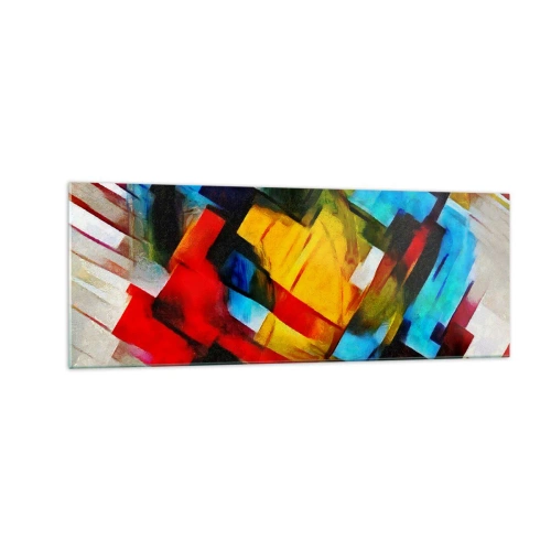 Obraz na skle - Viacfarebný mix - 140x50 cm