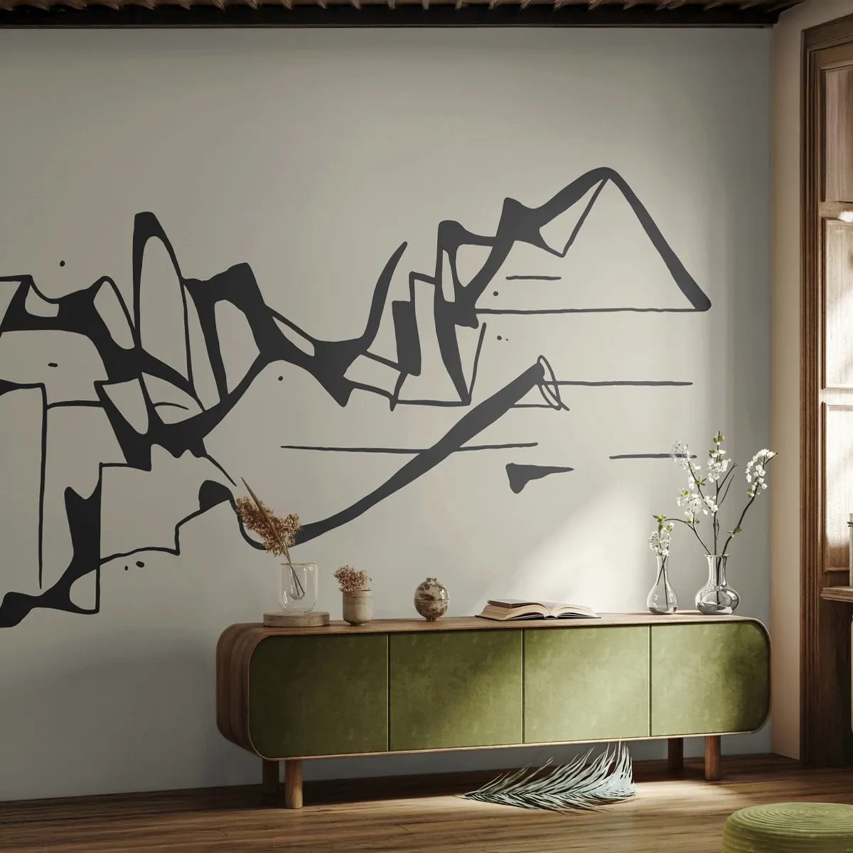 Fototapeta Premium Sand - Možná krajina - Minimalizmus, Kus, Linka - 300x210 cm