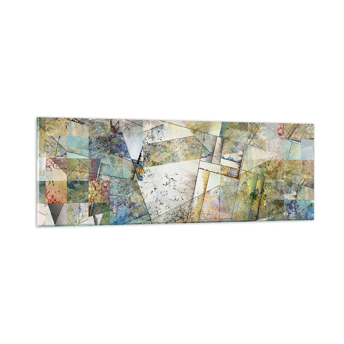 Obraz na skle - Geometrické preskupenie - 90x30 cm