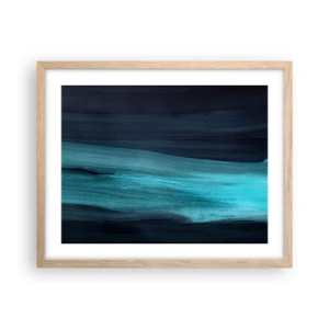 Plagát v ráme zo svetlého duba - Plávaj s prúdom - 50x40 cm