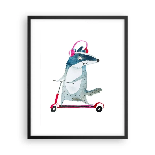 Plagát v čiernom ráme - Jazvečie radosti - 40x50 cm