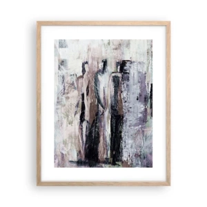 Plagát v ráme zo svetlého duba - Tajomná trojica - 40x50 cm