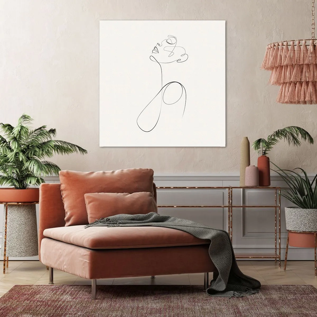 Obraz na plátne - Zamotaná v snoch - 70x70 cm