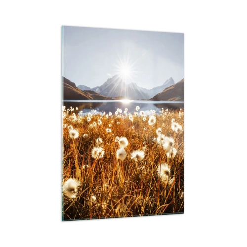 Obraz na skle - Tvrdosť skál, mäkkosť tráv - 50x70 cm