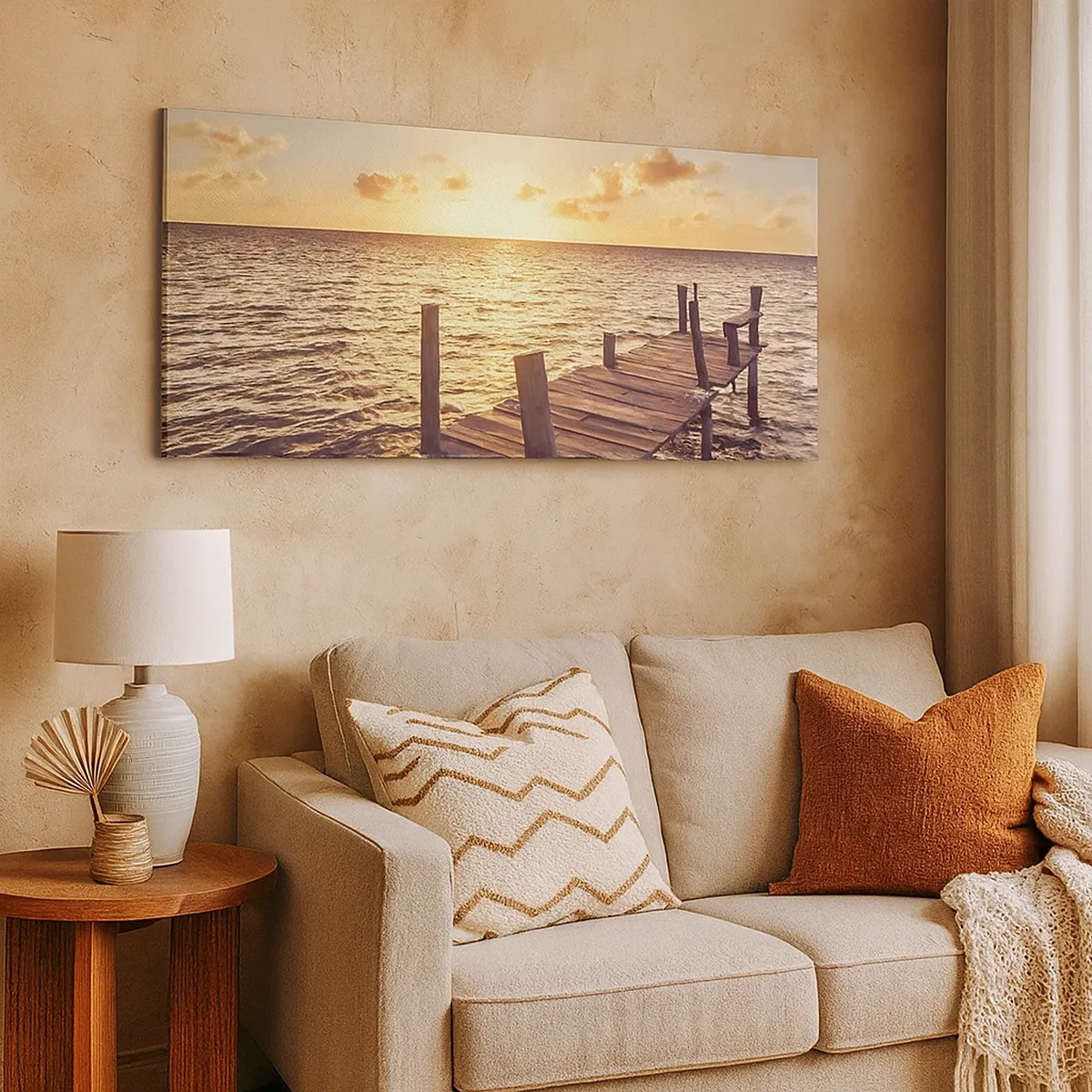 Obraz na plátne - Zlatá krajina láskavosti - 30x30 cm