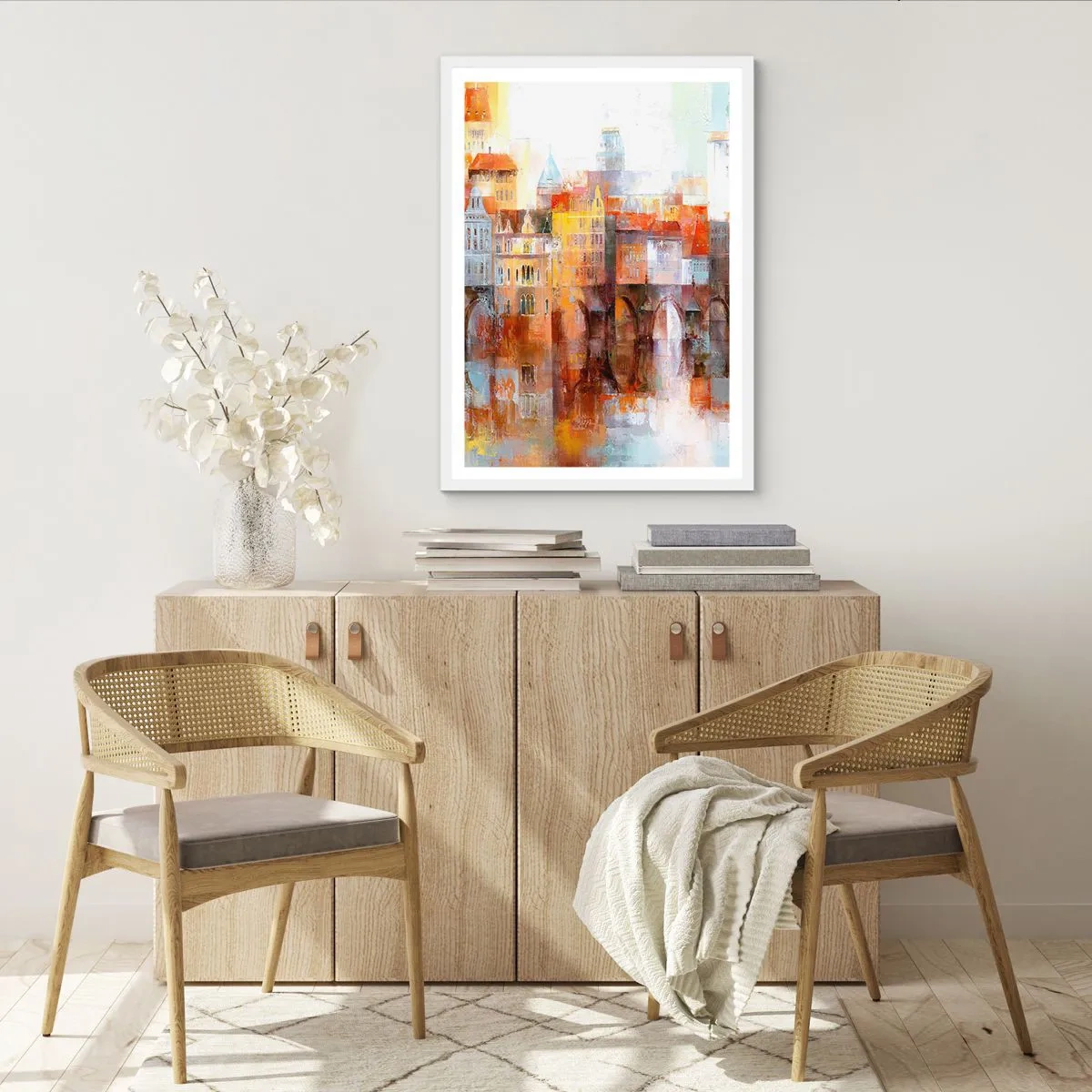 Plagát v bielom ráme - Pod mostom je tiež krásne - 50x70 cm