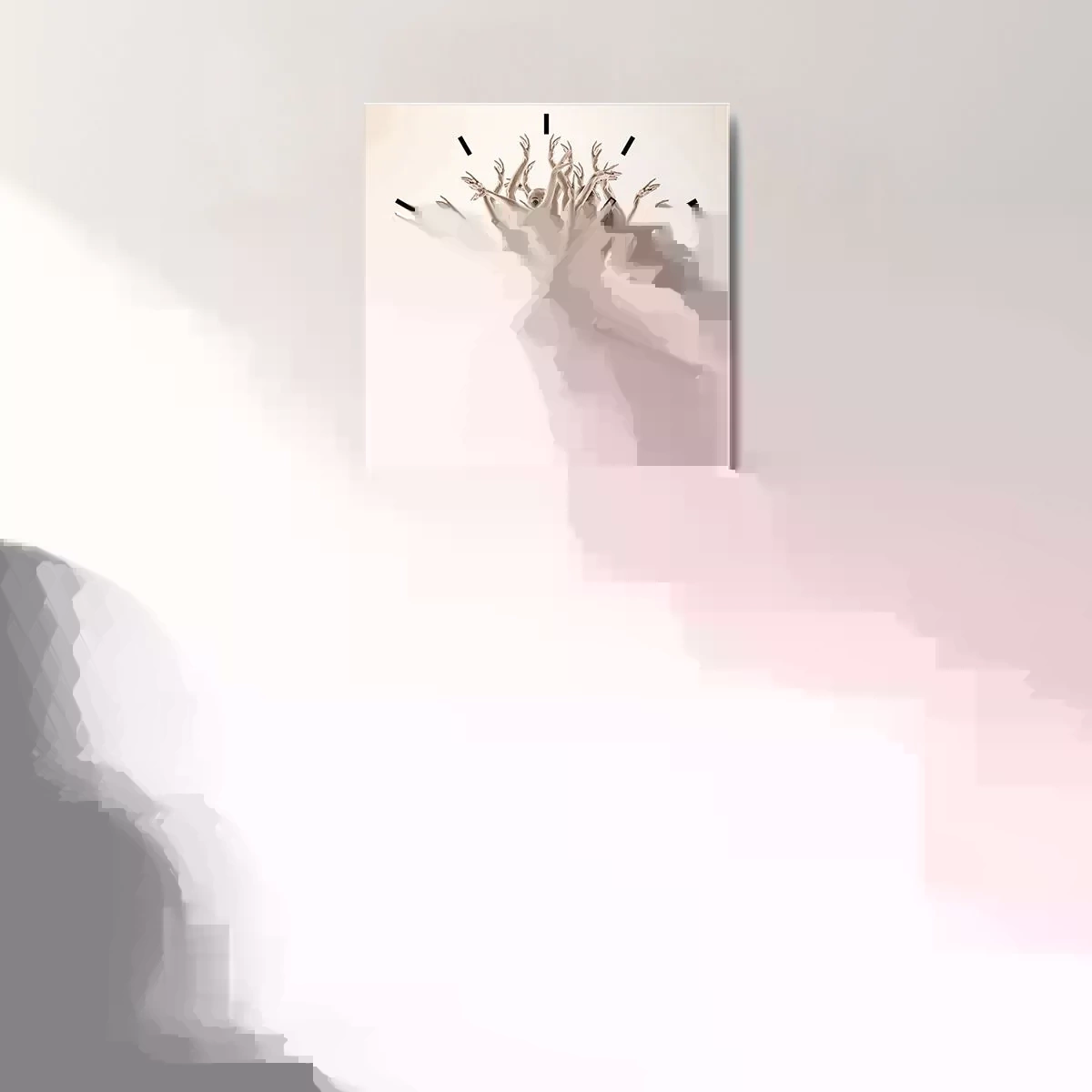 Nástenné hodiny - Rozkvet v tanci - 30x30 cm