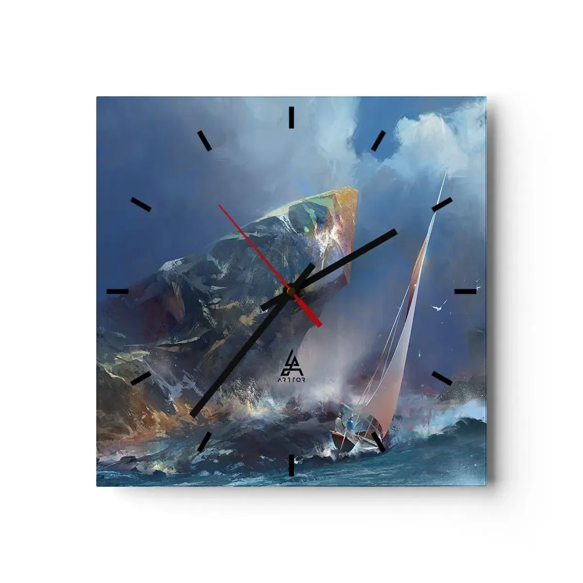 Nástenné hodiny - Kto má odvahu, vyhráva - 40x40 cm