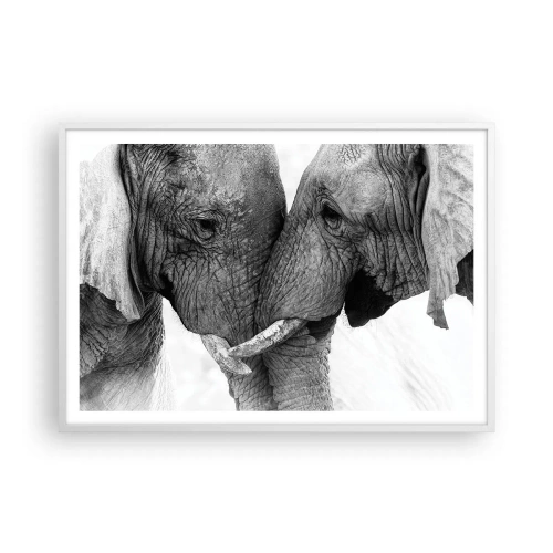 Plagát v bielom ráme - Úprimné vyznanie - 100x70 cm