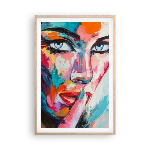 Plagát v ráme zo svetlého duba - Naše prvé tajomstvo - 61x91 cm