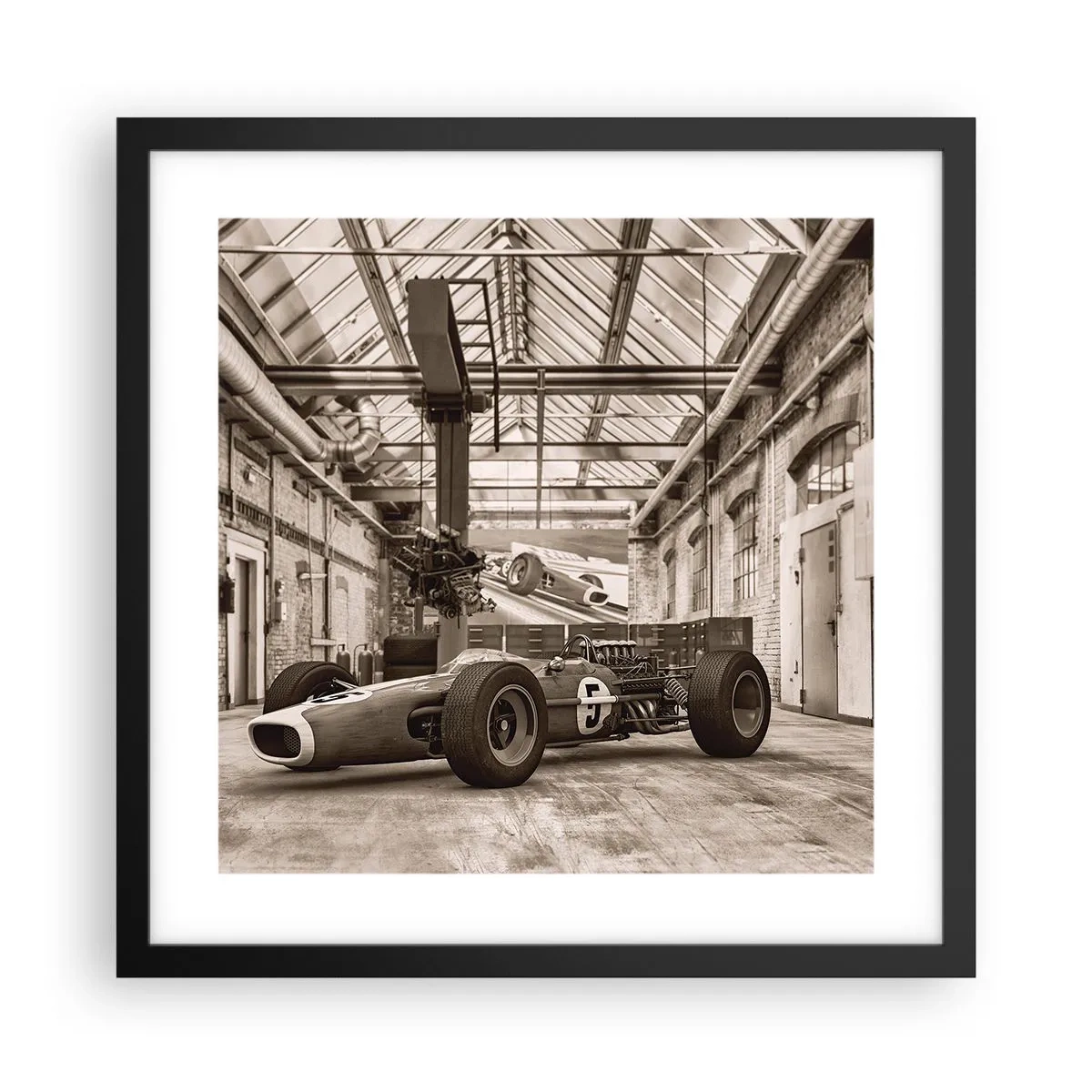 Plagát v čiernom ráme - Odpočinok víťaza - 40x40 cm