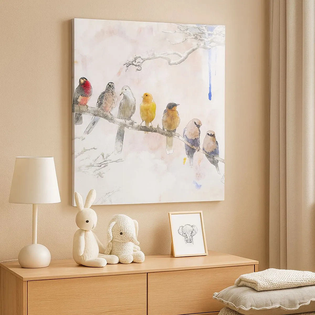 Obraz na plátne - Okrídlené stretnutie - 30x30 cm