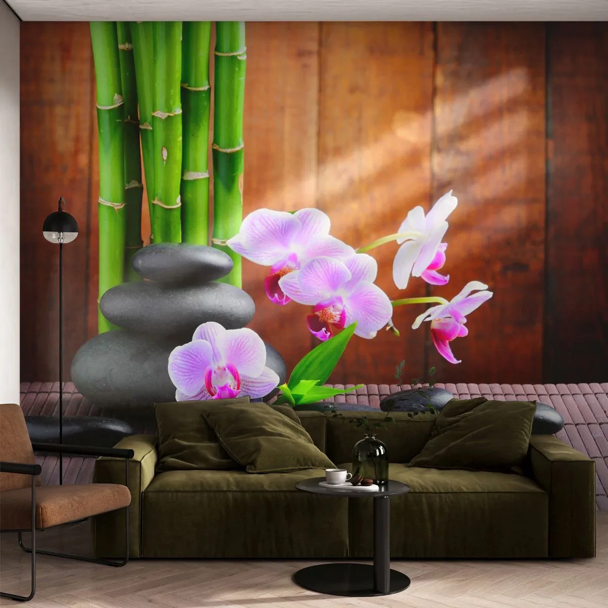 Samolepiaca Fototapeta Deluxe Sticker - Zoznámte sa s potešením východu - Kvety, Orchidea, Orchidea - 250x175 cm