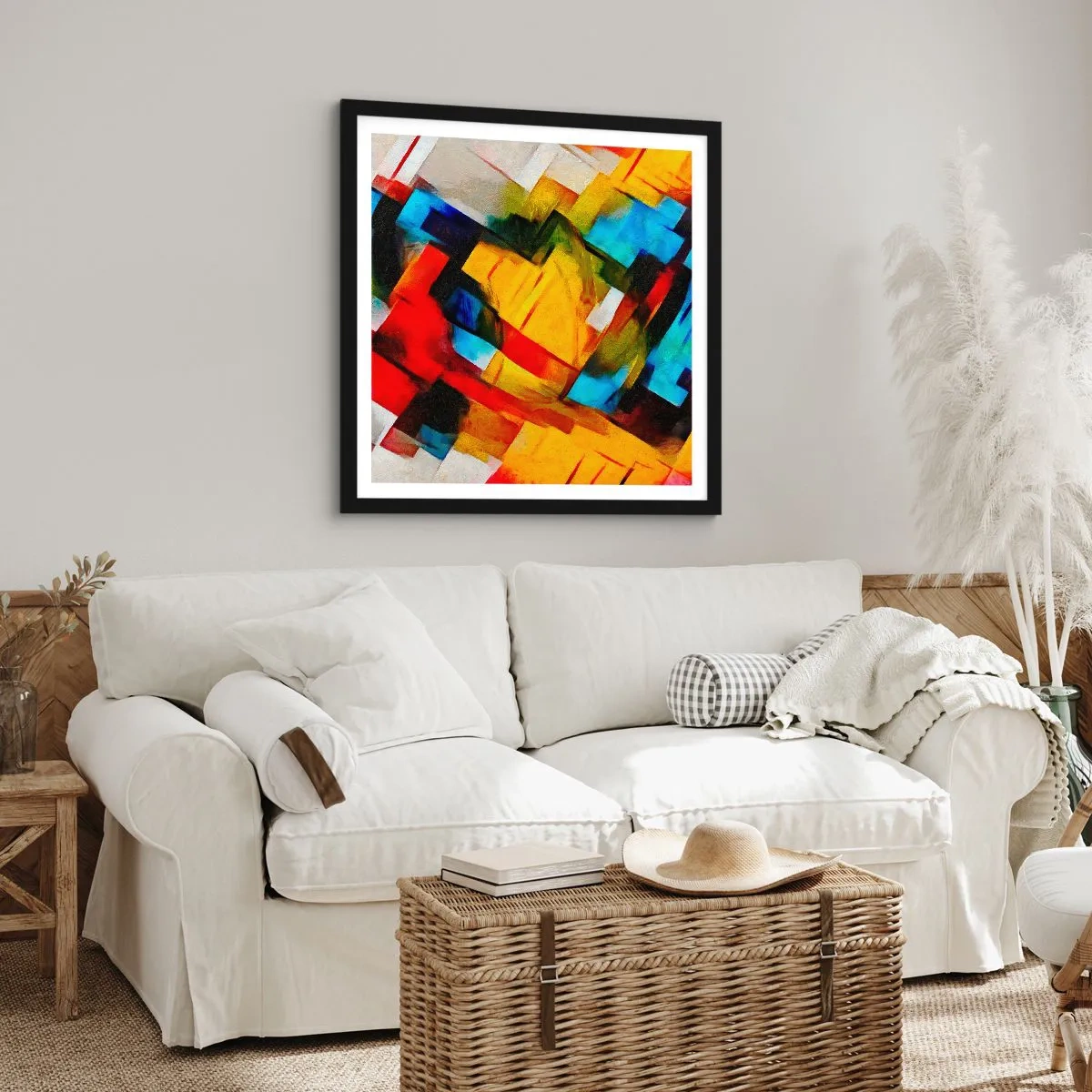 Plagát v čiernom ráme - Viacfarebný mix - 30x30 cm
