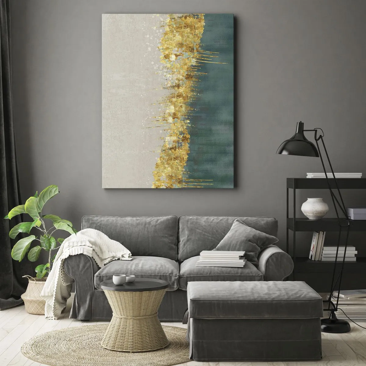 Obraz na plátne - Zlatá hranica - 50x70 cm